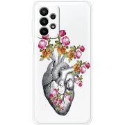 Чехол со стразами Samsung Galaxy A23 (A235) Heart