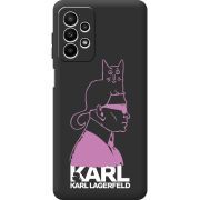 Черный чехол BoxFace Samsung Galaxy A23 (A235) Pink Karl