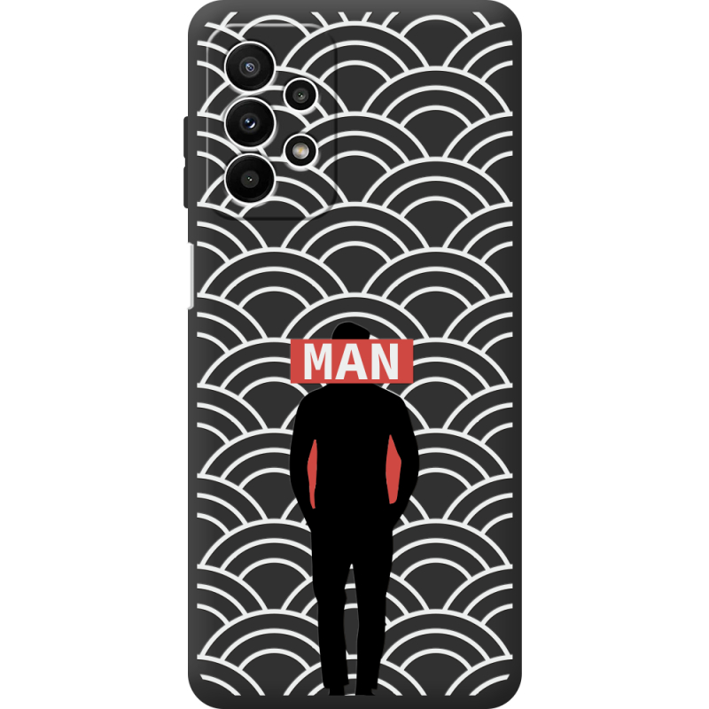 Черный чехол BoxFace Samsung Galaxy A23 (A235) Man Pattern