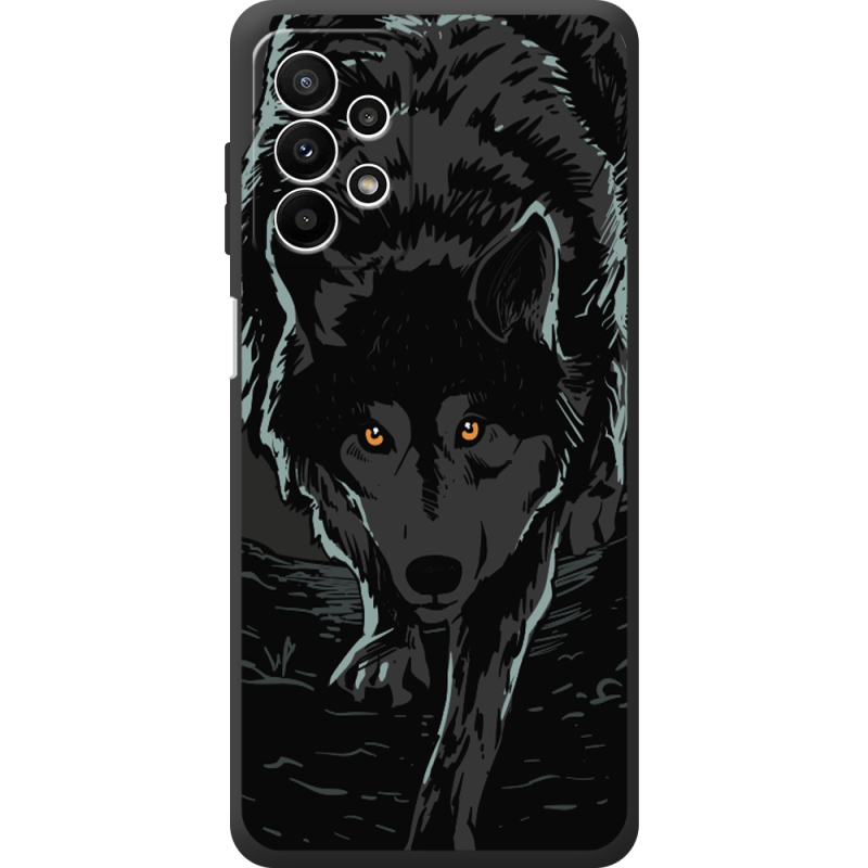 Черный чехол BoxFace Samsung Galaxy A23 (A235) Wolf