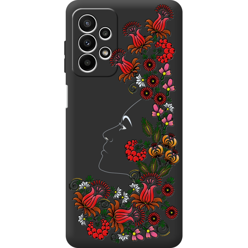 Черный чехол BoxFace Samsung Galaxy A23 (A235) 3D Ukrainian Muse