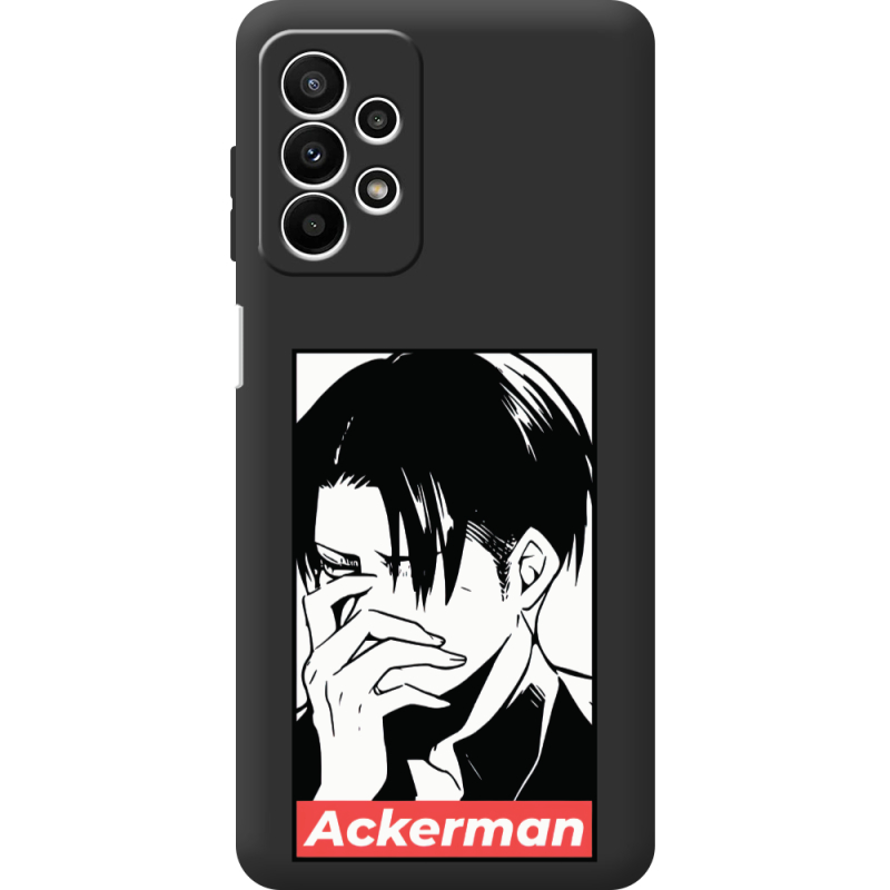Черный чехол BoxFace Samsung Galaxy A23 (A235) Attack On Titan - Ackerman
