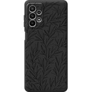 Черный чехол BoxFace Samsung Galaxy A23 (A235) Leaves