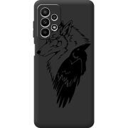 Черный чехол BoxFace Samsung Galaxy A23 (A235) Wolf and Raven