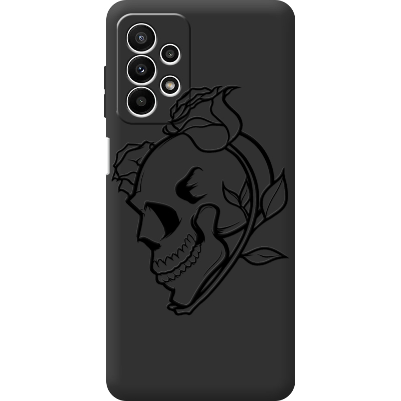 Черный чехол BoxFace Samsung Galaxy A23 (A235) Skull and Roses