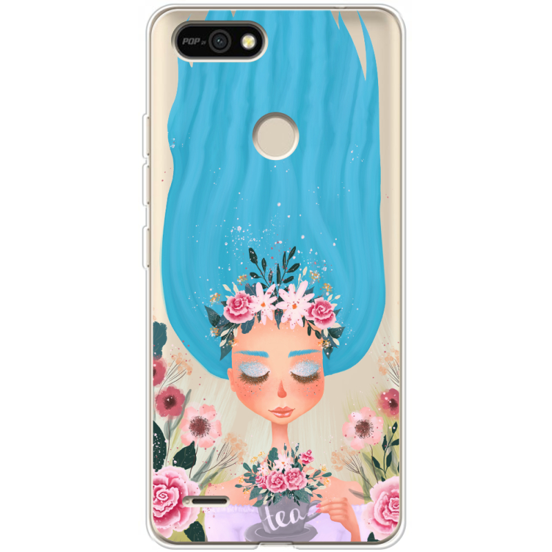 Прозрачный чехол BoxFace Tecno POP 2F Blue Hair