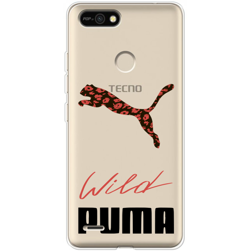 Прозрачный чехол BoxFace Tecno POP 2F Wild Cat