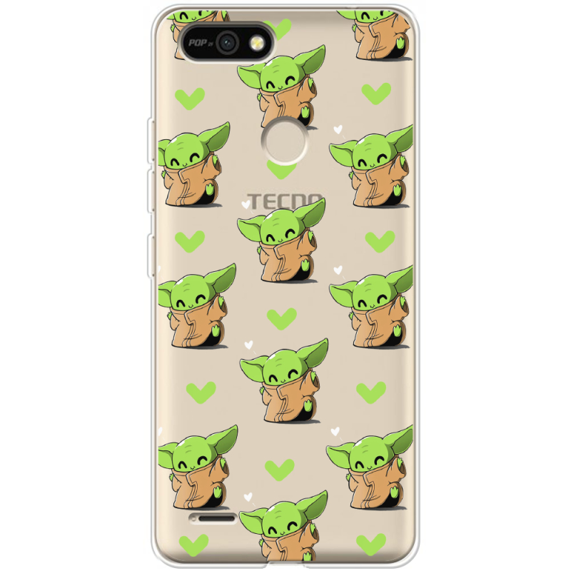 Прозрачный чехол BoxFace Tecno POP 2F Pattern Baby Yoda