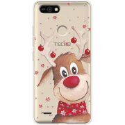 Прозрачный чехол BoxFace Tecno POP 2F Winter Deer