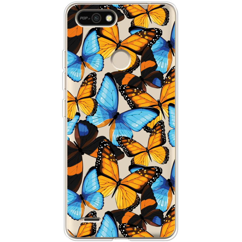 Прозрачный чехол BoxFace Tecno POP 2F Butterfly Morpho