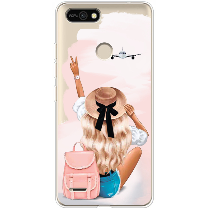 Прозрачный чехол BoxFace Tecno POP 2F Travel Girl