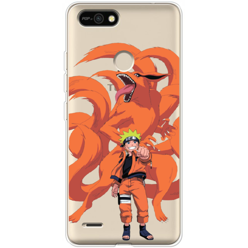 Прозрачный чехол BoxFace Tecno POP 2F Naruto and Kurama