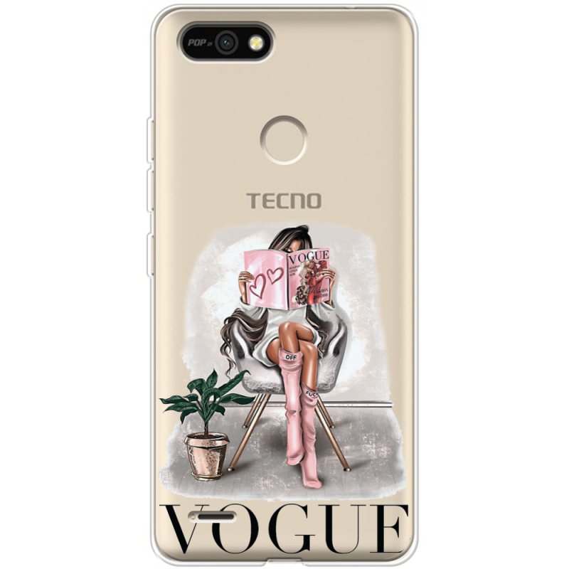 Прозрачный чехол BoxFace Tecno POP 2F VOGUE