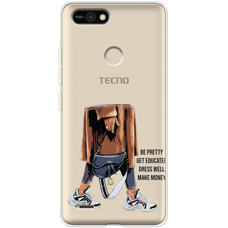 Прозрачный чехол BoxFace Tecno POP 2F Motivation