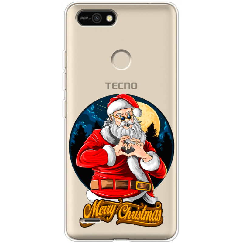 Прозрачный чехол BoxFace Tecno POP 2F Cool Santa