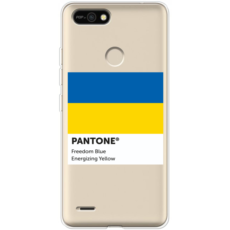 Прозрачный чехол BoxFace Tecno POP 2F Pantone вільний синій