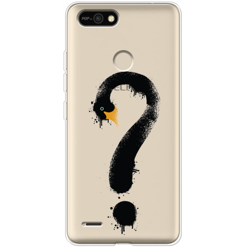 Прозрачный чехол BoxFace Tecno POP 2F Swan question