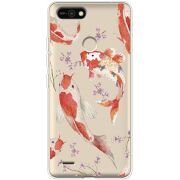 Прозрачный чехол BoxFace Tecno POP 2F Japanese Koi Fish