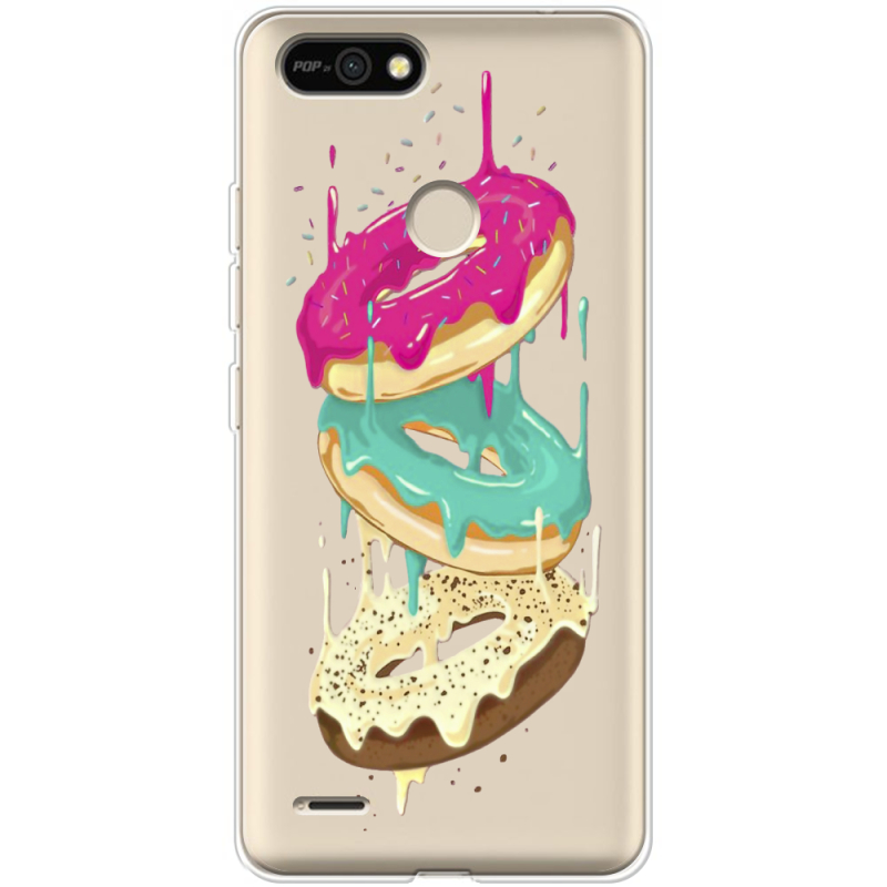 Прозрачный чехол BoxFace Tecno POP 2F Donuts