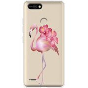 Прозрачный чехол BoxFace Tecno POP 2F Floral Flamingo