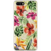 Прозрачный чехол BoxFace Tecno POP 2F Tropical Flowers