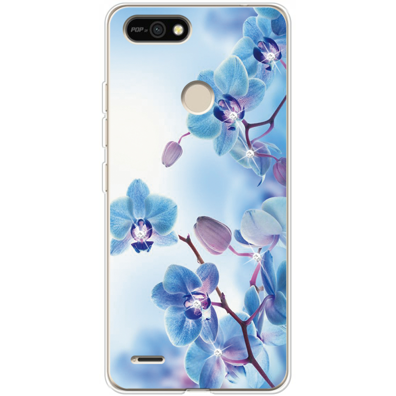 Чехол со стразами BoxFace Tecno POP 2F Orchids