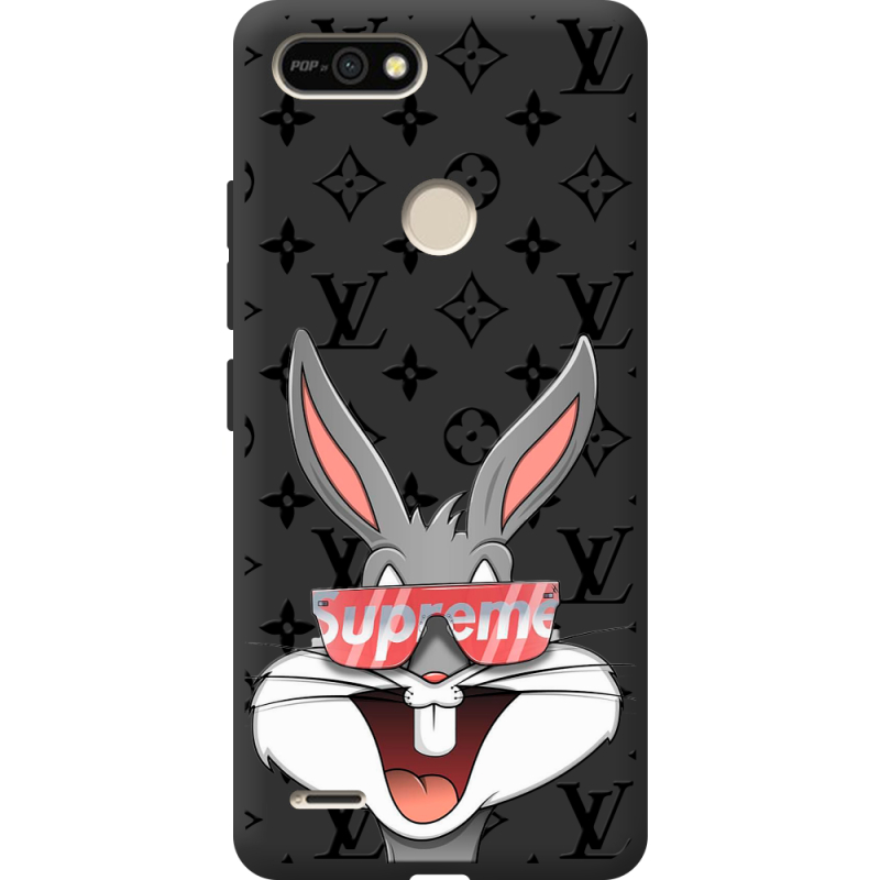 Черный чехол BoxFace Tecno POP 2F looney bunny