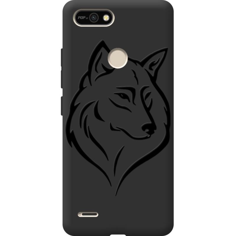 Черный чехол BoxFace Tecno POP 2F Wolf