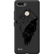 Черный чехол BoxFace Tecno POP 2F Wolf and Raven