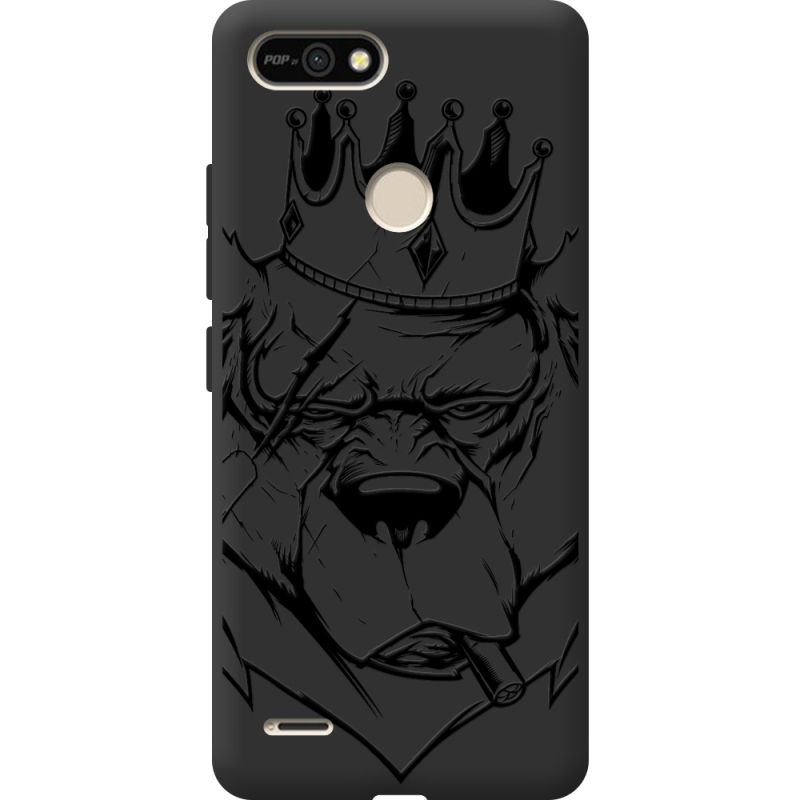 Черный чехол BoxFace Tecno POP 2F Bear King