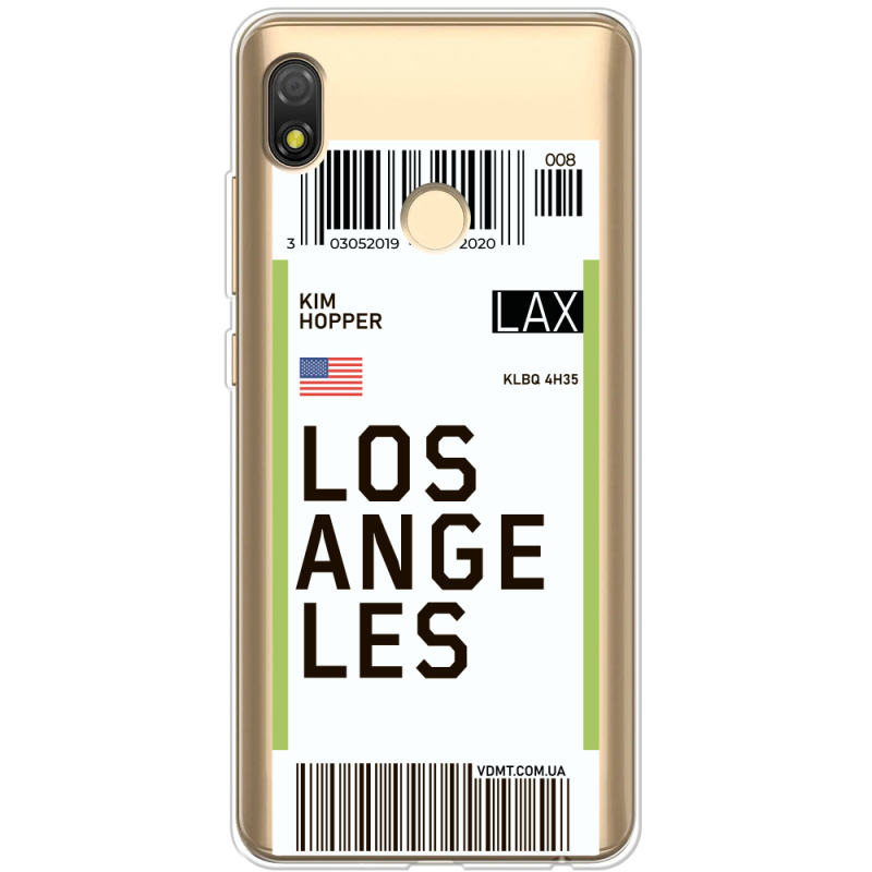 Прозрачный чехол BoxFace Tecno POP 3 Ticket Los Angeles