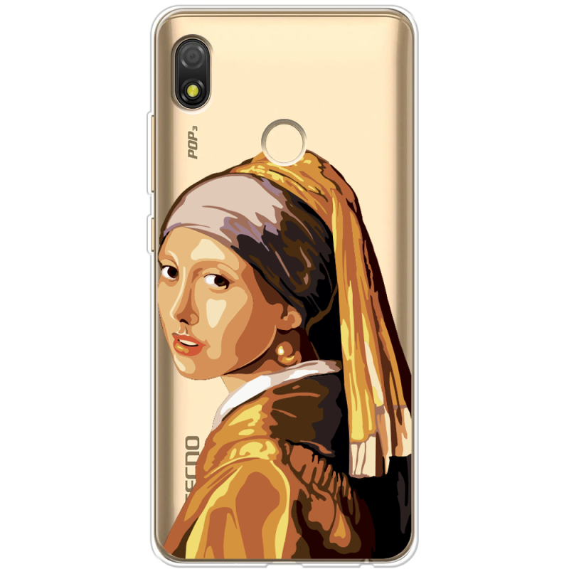 Прозрачный чехол BoxFace Tecno POP 3 Девушка с жемчужной серёжкой