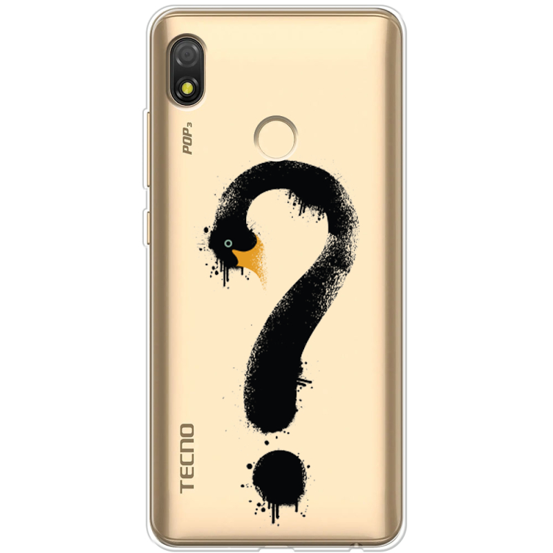 Прозрачный чехол BoxFace Tecno POP 3 Swan question