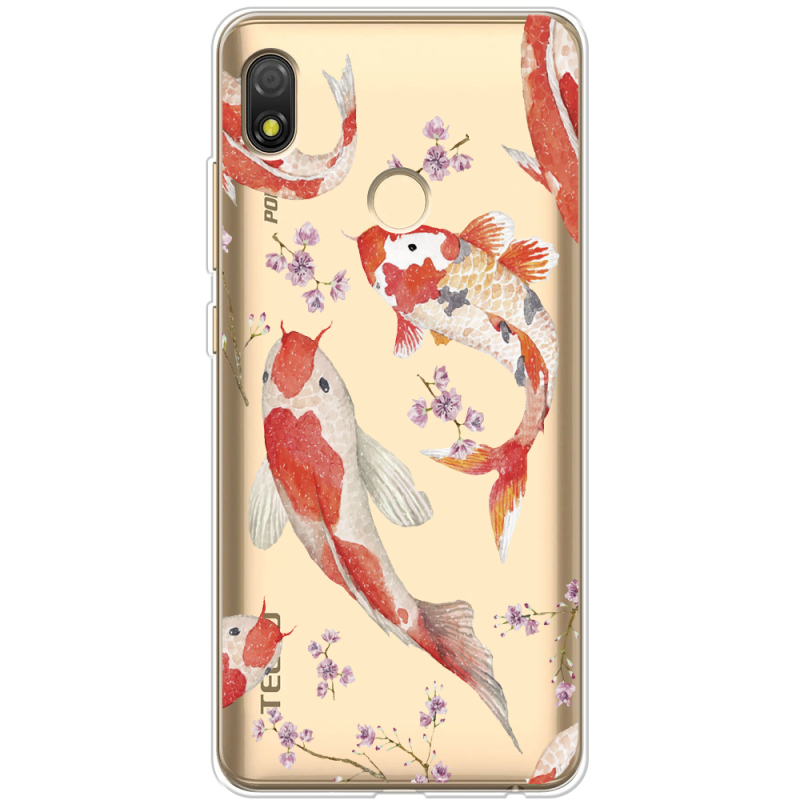 Прозрачный чехол BoxFace Tecno POP 3 Japanese Koi Fish