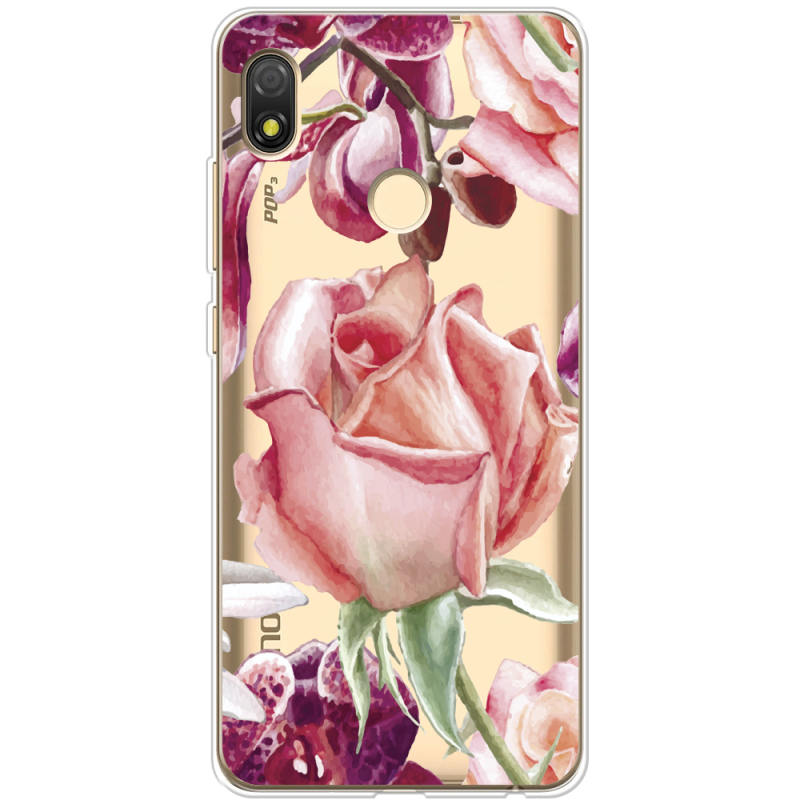 Прозрачный чехол BoxFace Tecno POP 3 Rose
