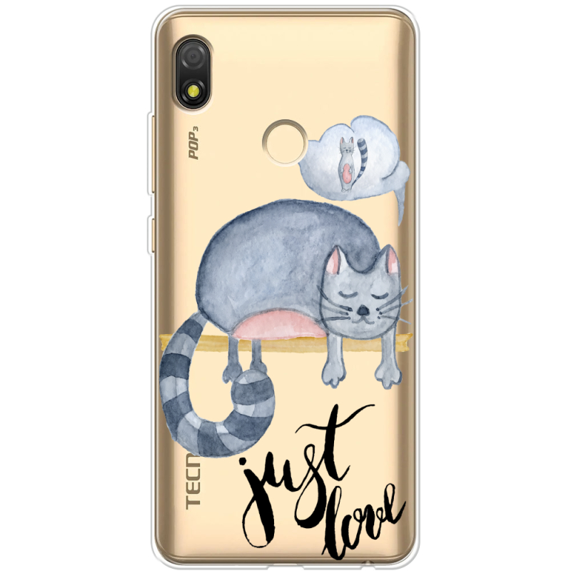 Прозрачный чехол BoxFace Tecno POP 3 Just Love