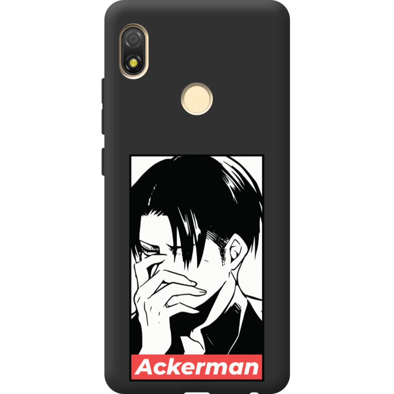 Черный чехол BoxFace Tecno POP 3 Attack On Titan - Ackerman