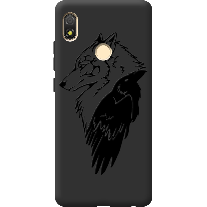 Черный чехол BoxFace Tecno POP 3 Wolf and Raven