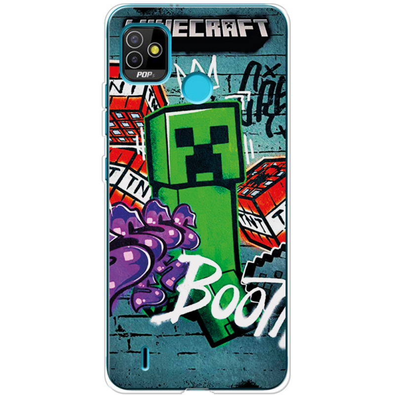 Чехол BoxFace Tecno POP 5 Minecraft Graffiti