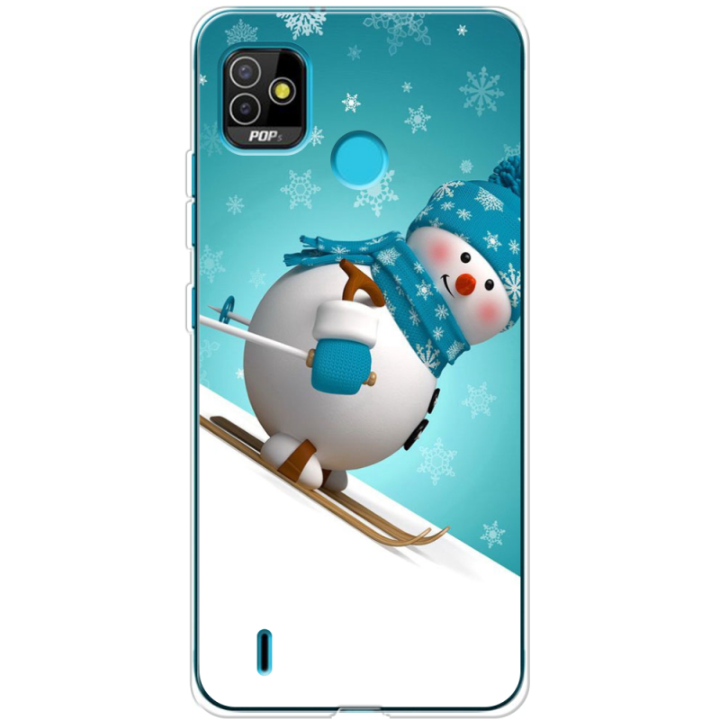 Чехол BoxFace Tecno POP 5 Skier Snowman