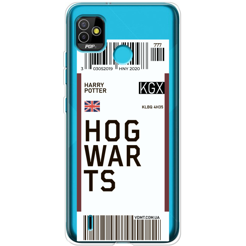 Прозрачный чехол BoxFace Tecno POP 5 Ticket Hogwarts