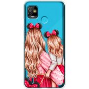 Прозрачный чехол BoxFace Tecno POP 5 Mouse Girls