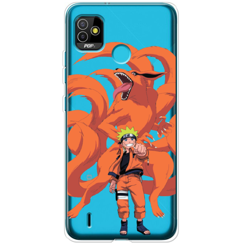 Прозрачный чехол BoxFace Tecno POP 5 Naruto and Kurama