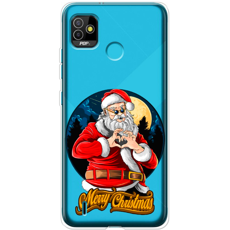 Прозрачный чехол BoxFace Tecno POP 5 Cool Santa