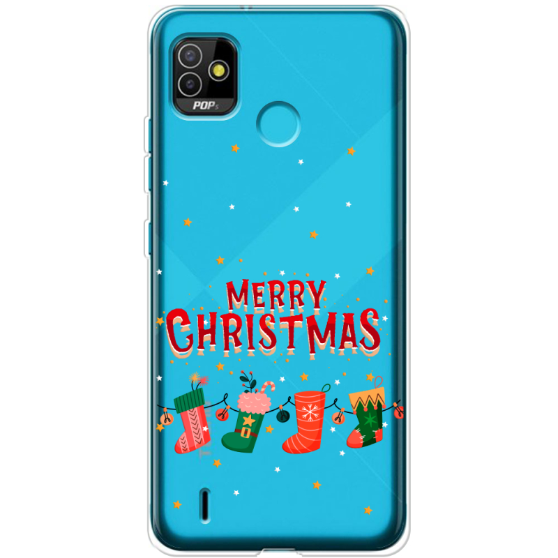 Прозрачный чехол BoxFace Tecno POP 5 Merry Christmas