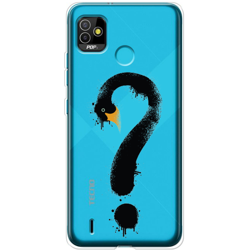 Прозрачный чехол BoxFace Tecno POP 5 Swan question
