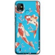 Прозрачный чехол BoxFace Tecno POP 5 Japanese Koi Fish