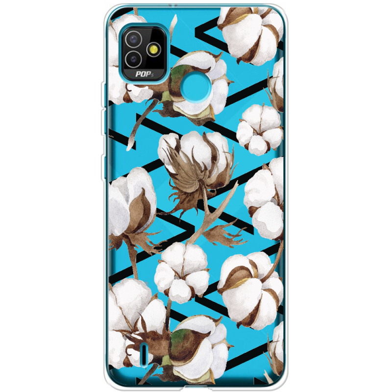 Прозрачный чехол BoxFace Tecno POP 5 Cotton flowers