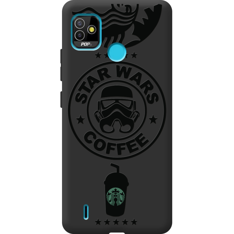 Черный чехол BoxFace Tecno POP 5 Dark Coffee