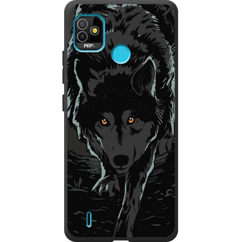 Черный чехол BoxFace Tecno POP 5 Wolf